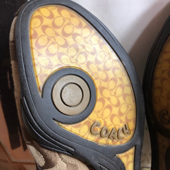 SZ 8 M-COACH BROWN/TAN LOGO SNEAKERS “JAYME” - Picture 9 of 13